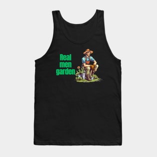 Cartoon design of a male gardener with humorous saying Tank Top